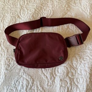 lululemon athletica dark red  Nylon Belt Bag with Logo